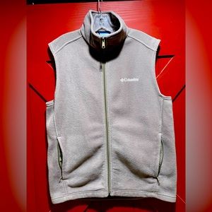 Columbia medium fleece vest light gray